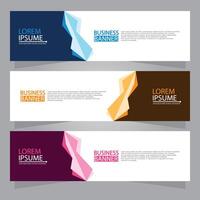 Vector abstract design web banner template. Web Design Elements - Header Design. Abstract geometric web banner template on grey background.