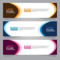 Vector abstract design web banner template. Web Design Elements - Header Design. Abstract geometric web banner template on grey background.