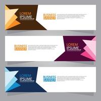 Vector abstract design web banner template. Web Design Elements - Header Design. Abstract geometric web banner template on grey background.