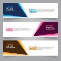 Vector abstract design web banner template. Web Design Elements - Header Design. Abstract geometric web banner template on grey background.