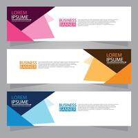 Vector abstract design web banner template. Web Design Elements - Header Design. Abstract geometric web banner template on grey background.