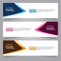 Vector abstract design web banner template. Web Design Elements - Header Design. Abstract geometric web banner template on grey background.