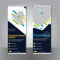 Business banner roll up set standee banner. modern banner. template. vector