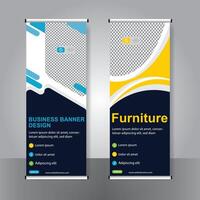 Business banner roll up set standee banner. modern banner. template. vector