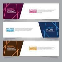 Vector abstract design web banner template. Web Design Elements - Header Design. Abstract geometric web banner template on grey background.