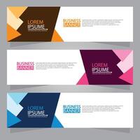 Vector abstract design web banner template. Web Design Elements - Header Design. Abstract geometric web banner template on grey background.