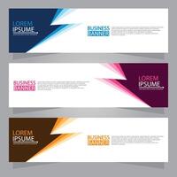 Vector abstract design web banner template. Web Design Elements - Header Design. Abstract geometric web banner template on grey background.