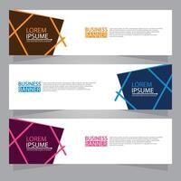 Vector abstract design web banner template. Web Design Elements - Header Design. Abstract geometric web banner template on grey background.