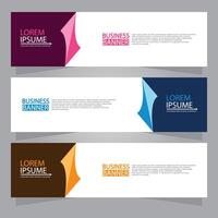 Vector abstract design web banner template. Web Design Elements - Header Design. Abstract geometric web banner template on grey background.