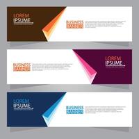 Vector abstract design web banner template. Web Design Elements - Header Design. Abstract geometric web banner template on grey background.