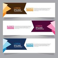 Vector abstract design web banner template. Web Design Elements - Header Design. Abstract geometric web banner template on grey background.