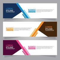 Vector abstract design web banner template. Web Design Elements - Header Design. Abstract geometric web banner template on grey background.