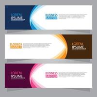 Vector abstract design web banner template. Web Design Elements - Header Design. Abstract geometric web banner template on grey background.