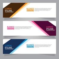 Vector abstract design web banner template. Web Design Elements - Header Design. Abstract geometric web banner template on grey background.