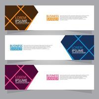 Vector abstract design web banner template. Web Design Elements - Header Design. Abstract geometric web banner template on grey background.