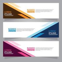 Vector abstract design web banner template. Web Design Elements - Header Design. Abstract geometric web banner template on grey background.