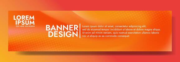 Abstract orange  banner color with a unique wavy design. It is ideal for creating eye catching headers, promotional banners, and graphic elements with a modern and dynamic look. vector