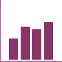 Bar Chart Glyph Two Colour Icon vector