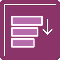 Sort Glyph Two Colour Icon vector