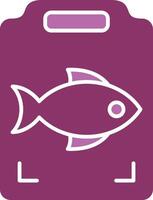 Fish Cooking Glyph Two Colour Icon vector