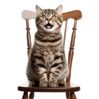 AI generated cat wearing halloween hat on transparent background png