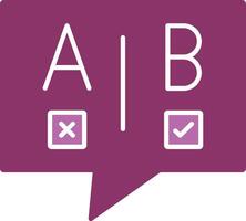 Ab Testing Glyph Two Colour Icon vector