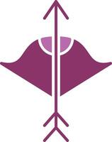 Crossbow Glyph Two Colour Icon vector
