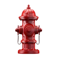 ai gegenereerd rood brand hydrant Aan transparant achtergrond PNG beeld