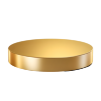 AI generated Empty Gold Round Podium for Product Display Presentation on transparent background PNG image