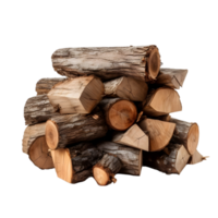 AI generated firewoods on transparent background PNG image
