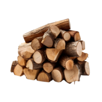 AI generated firewoods on transparent background PNG image