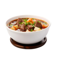 AI generated Beef Soup on transparent background PNG image