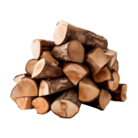 AI generated firewoods on transparent background PNG image