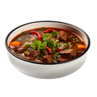 AI generated Beef Soup on transparent background PNG image