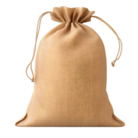 ai généré toile de jute sac sac sur transparent Contexte png image