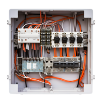 AI generated Electric Wiring and Electrical Box on transparent background PNG image