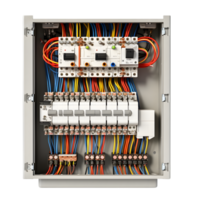 AI generated Electric Wiring and Electrical Box on transparent background PNG image