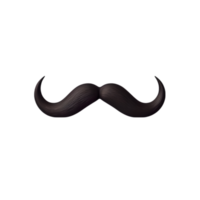 AI generated mustache on transparent background PNG image