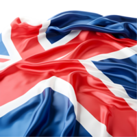 AI generated UK Flag Cloth on transparent background PNG image