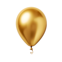 AI generated Golden Balloon on transparent background PNG image