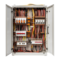 AI generated Electric Wiring and Electrical Box on transparent background PNG image