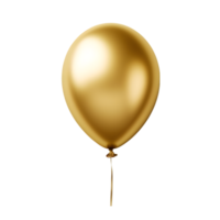 AI generated Golden Balloon on transparent background PNG image