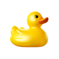 ai generiert Gelb Gummi Ente auf transparent Hintergrund png Bild