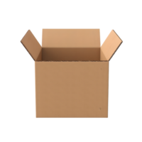 AI generated Open Cardboard Box on transparent background PNG image