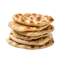 AI generated Flat Bread Stack on transparent background PNG image