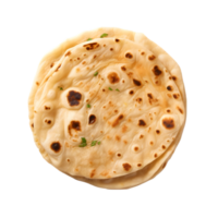 AI generated Top View Paratha on transparent background PNG image