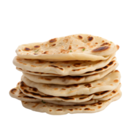 AI generated Flat Bread Stack on transparent background PNG image