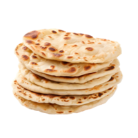 ai genererad platt bröd stack på transparent bakgrund png bild