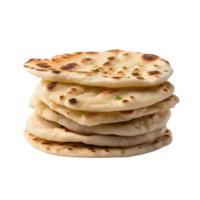 AI generated Flat Bread Stack on transparent background PNG image