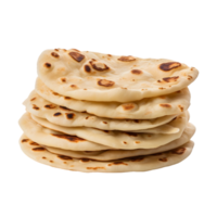 AI generated Flat Bread Stack on transparent background PNG image